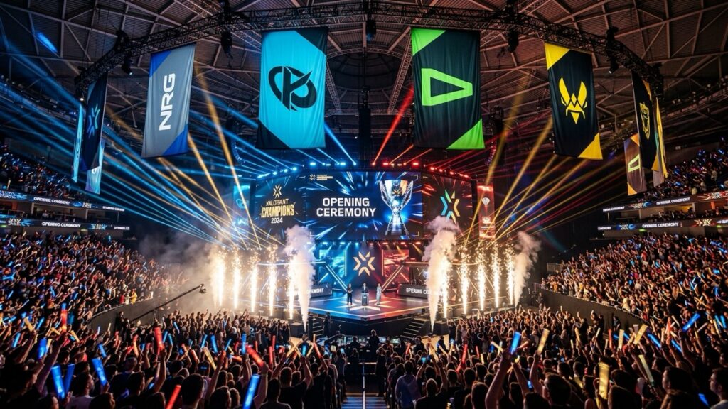 VALORANT Champions opening weekend ceremony with team banners