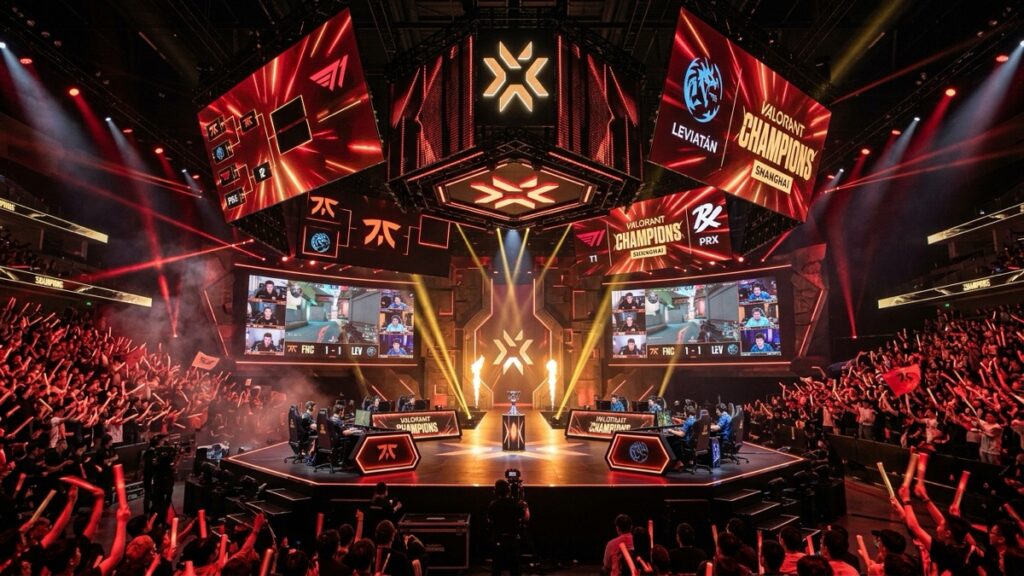 VALORANT Champions Shanghai GSL group stage arena and team booths